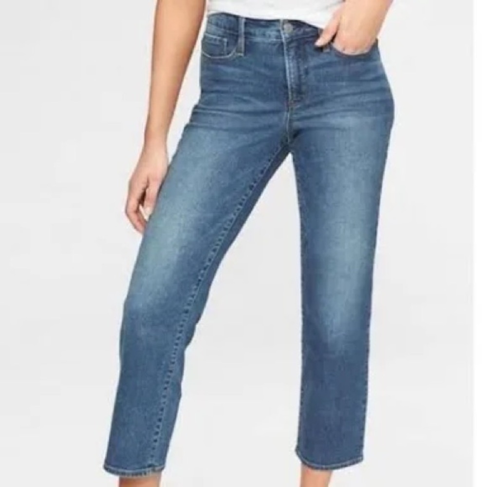 Athleta Sculptek stretch denim jeans, ankle length, size 8